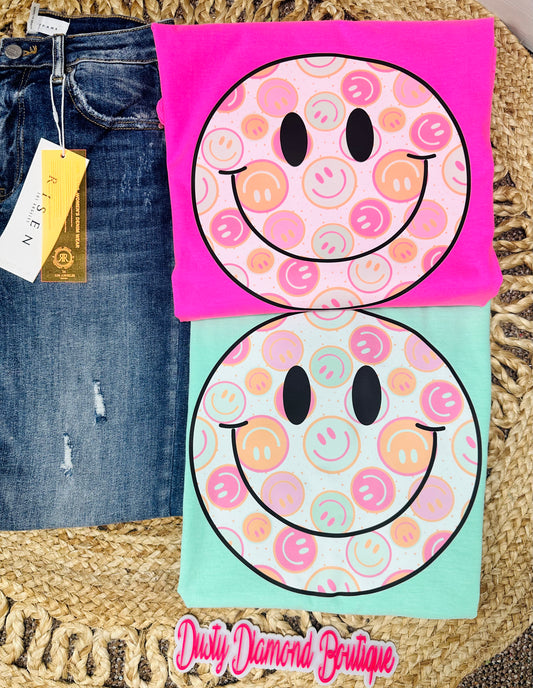 Smiley Face Comfort Colors Tee