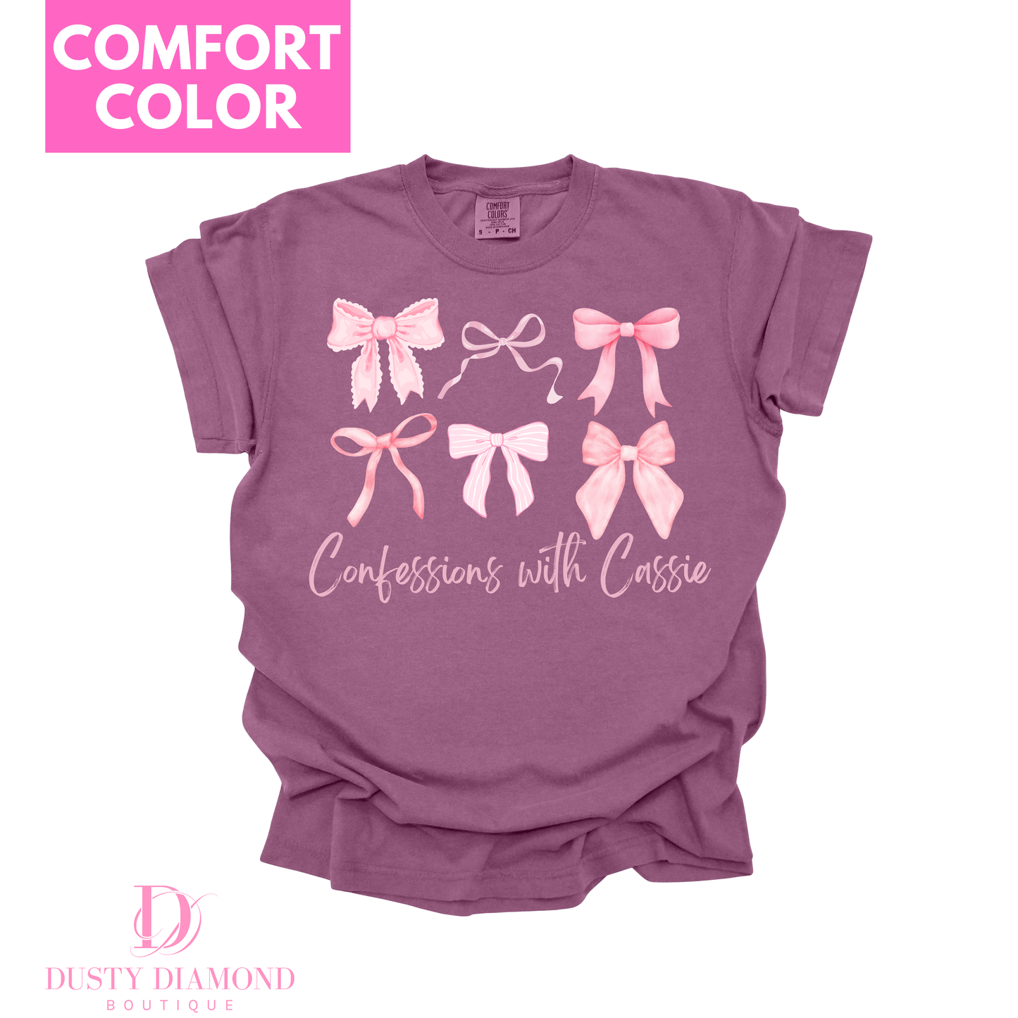 Confessions with Cassie Comfort Color T-shirt - Cassie Merch