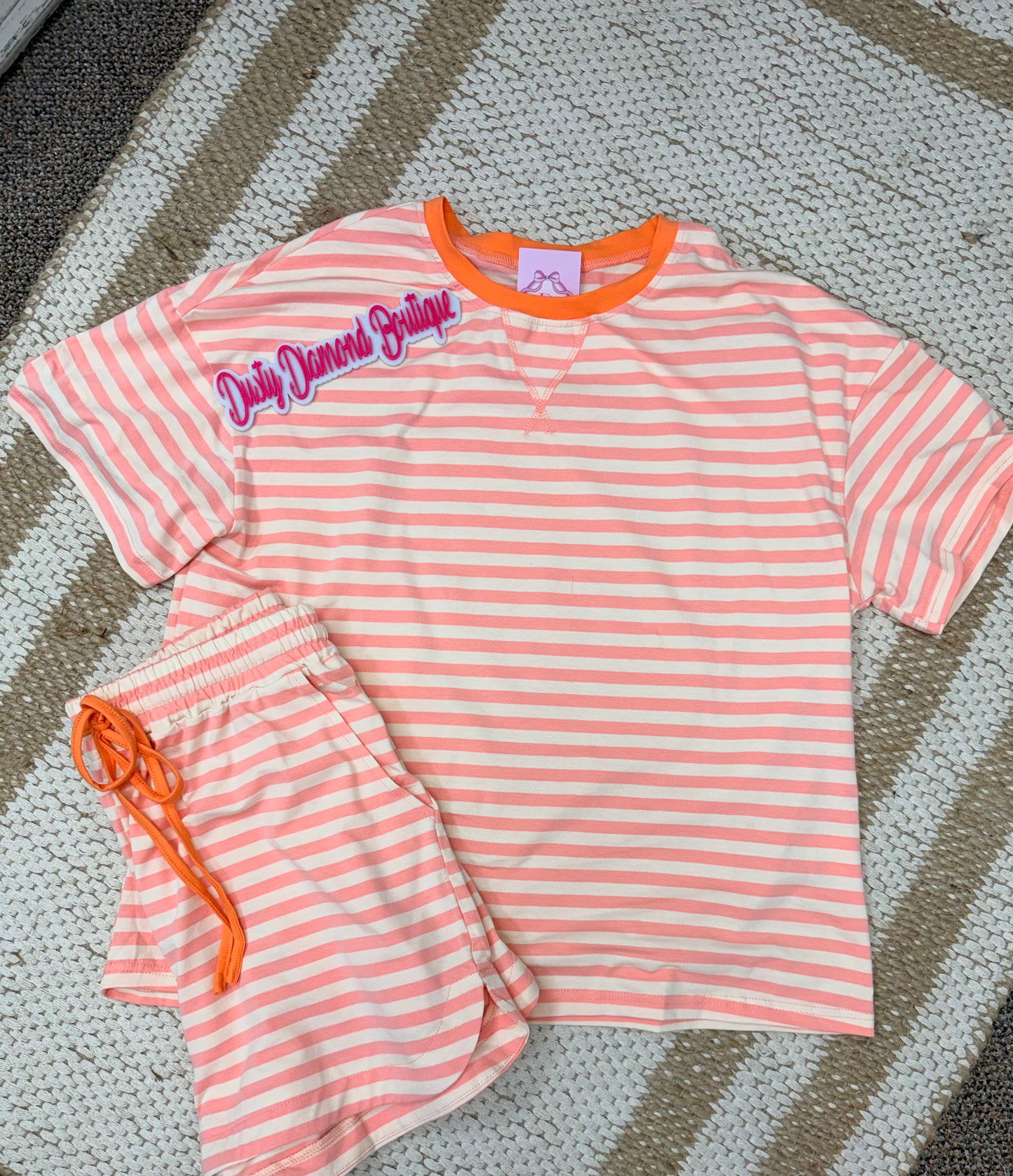 Coral Crush Stripe Set