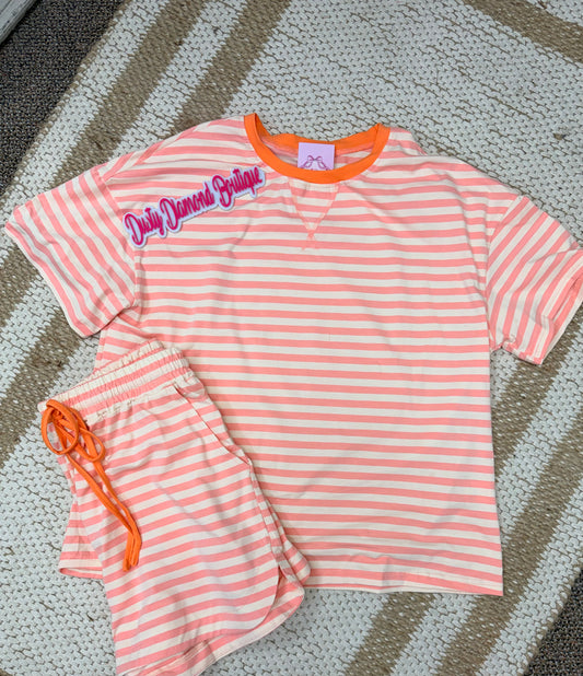 Coral Crush Stripe Set