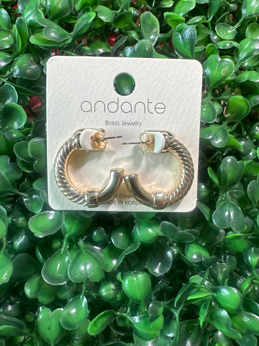 Rope Gold Hoops