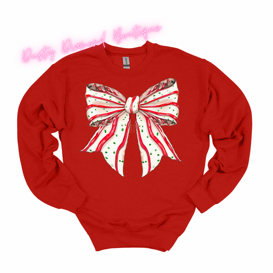 Christmas Cake Bow Sweatshirt