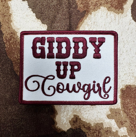 Giddy Up Cowgirl Iron On Patch