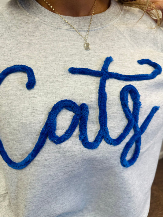 CATS Embroidered Yarn Ash Sweatshirt