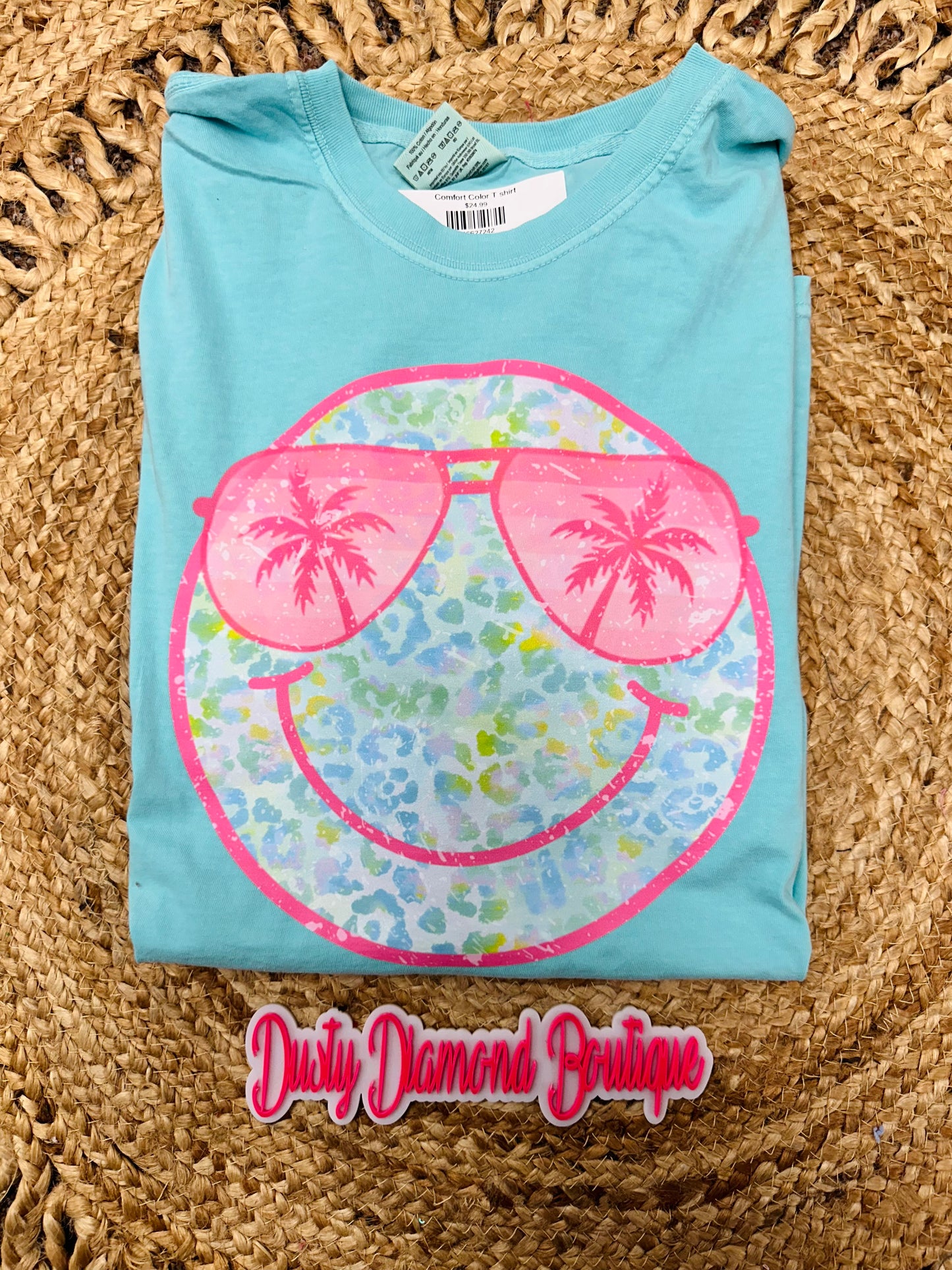 Summer Vibes Smiley Comfort Colors Tee