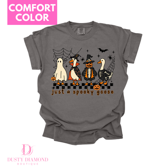 Just a Spooky Goose Comfort Color T-shirt