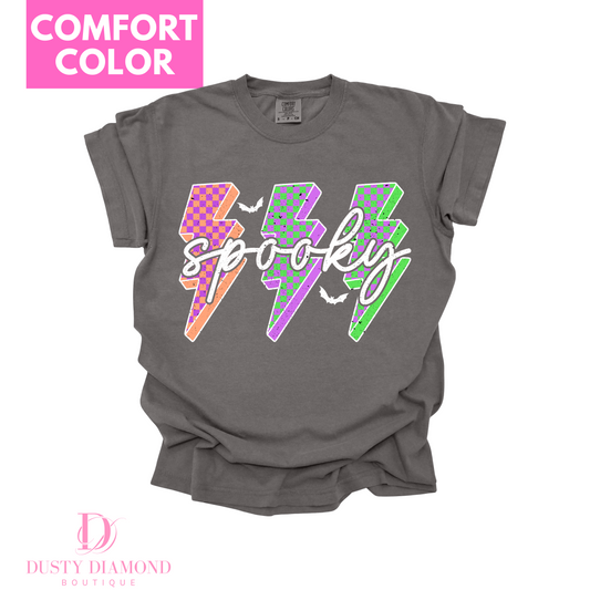 Spooky Lightning Bolt Comfort Color T-shirt