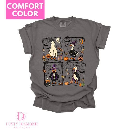 Spooky Goose Collage Comfort Color T-shirt