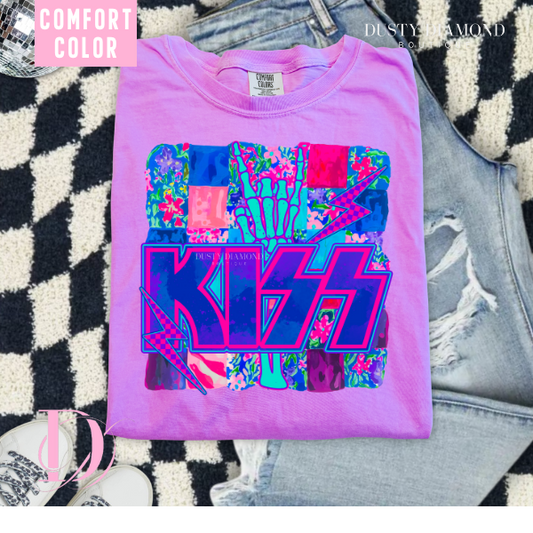 Neon KISS Comfort Color T Shirt