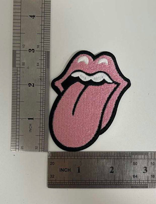 Pink Rolling Stones Patch