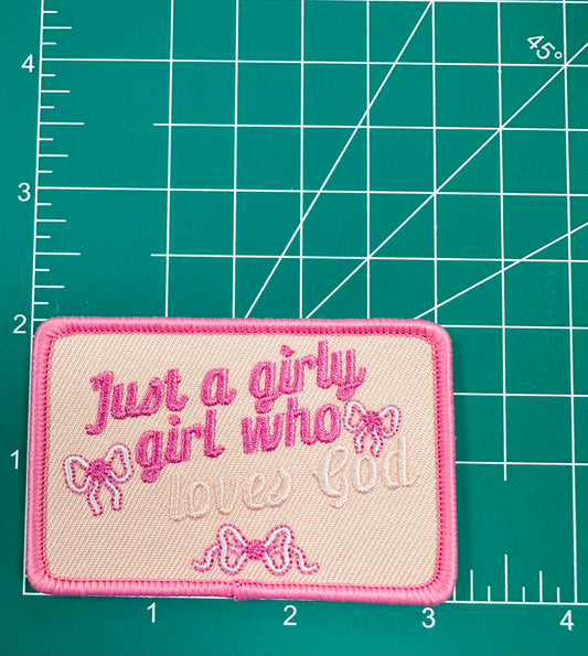 Girly Girl Iron On Patch