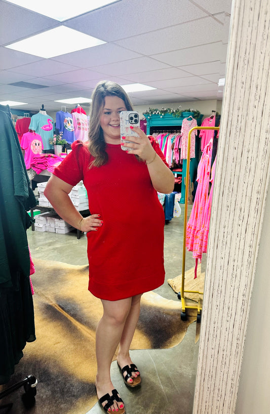 On Trend Red Dress