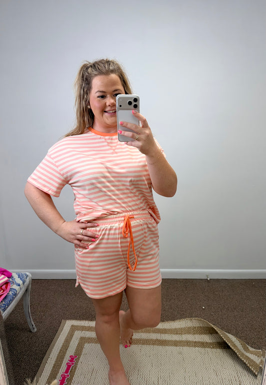 Coral Crush Stripe Set