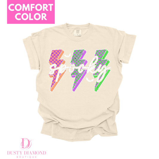 Spooky Lightning Bolt Comfort Color T-shirt