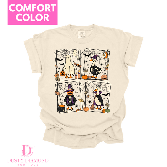 Spooky Goose Collage Comfort Color T-shirt