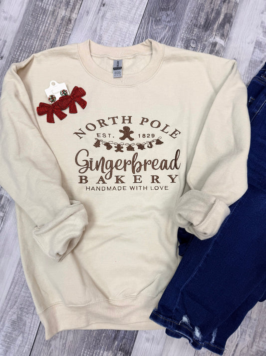 Gingerbread Bakery Embroidered Sweatshirt