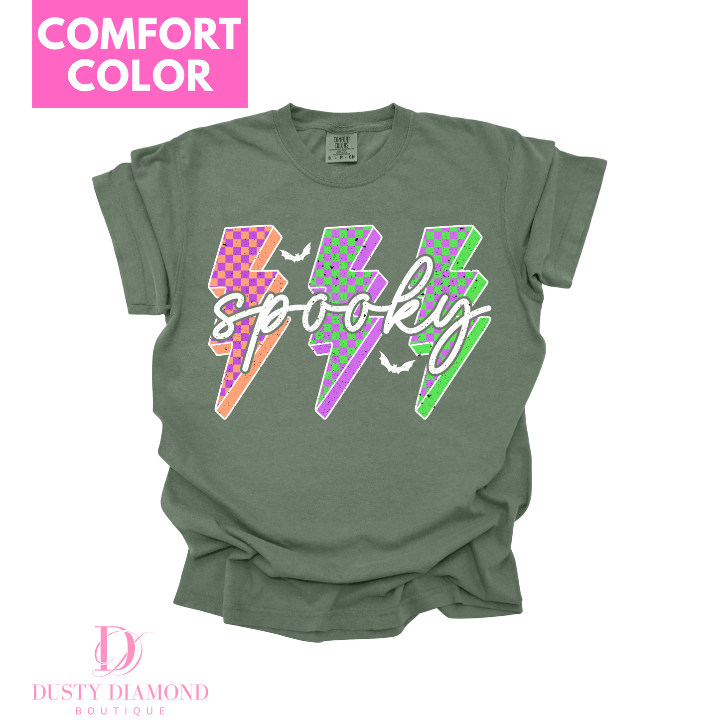 Spooky Lightning Bolt Comfort Color T-shirt