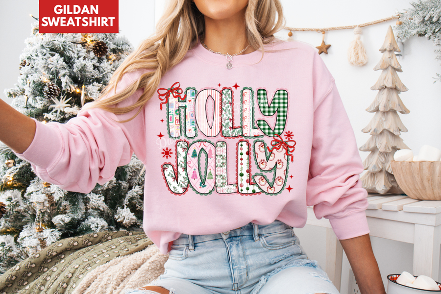 HOLLY JOLLY ALPHA Gildan Sweatshirt