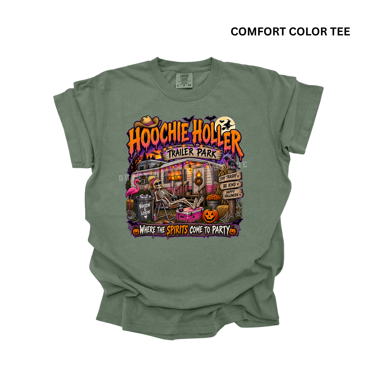HALLOWEEN Hoochie Hollar Headquarters Comfort Color T-Shirt