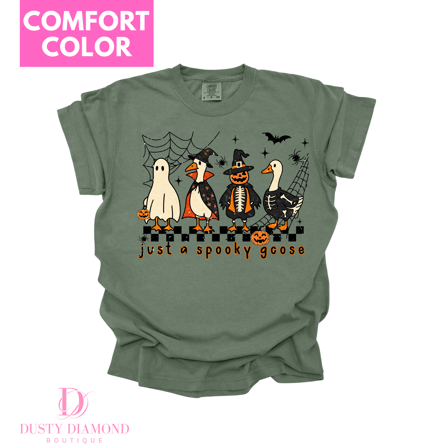 Just a Spooky Goose Comfort Color T-shirt