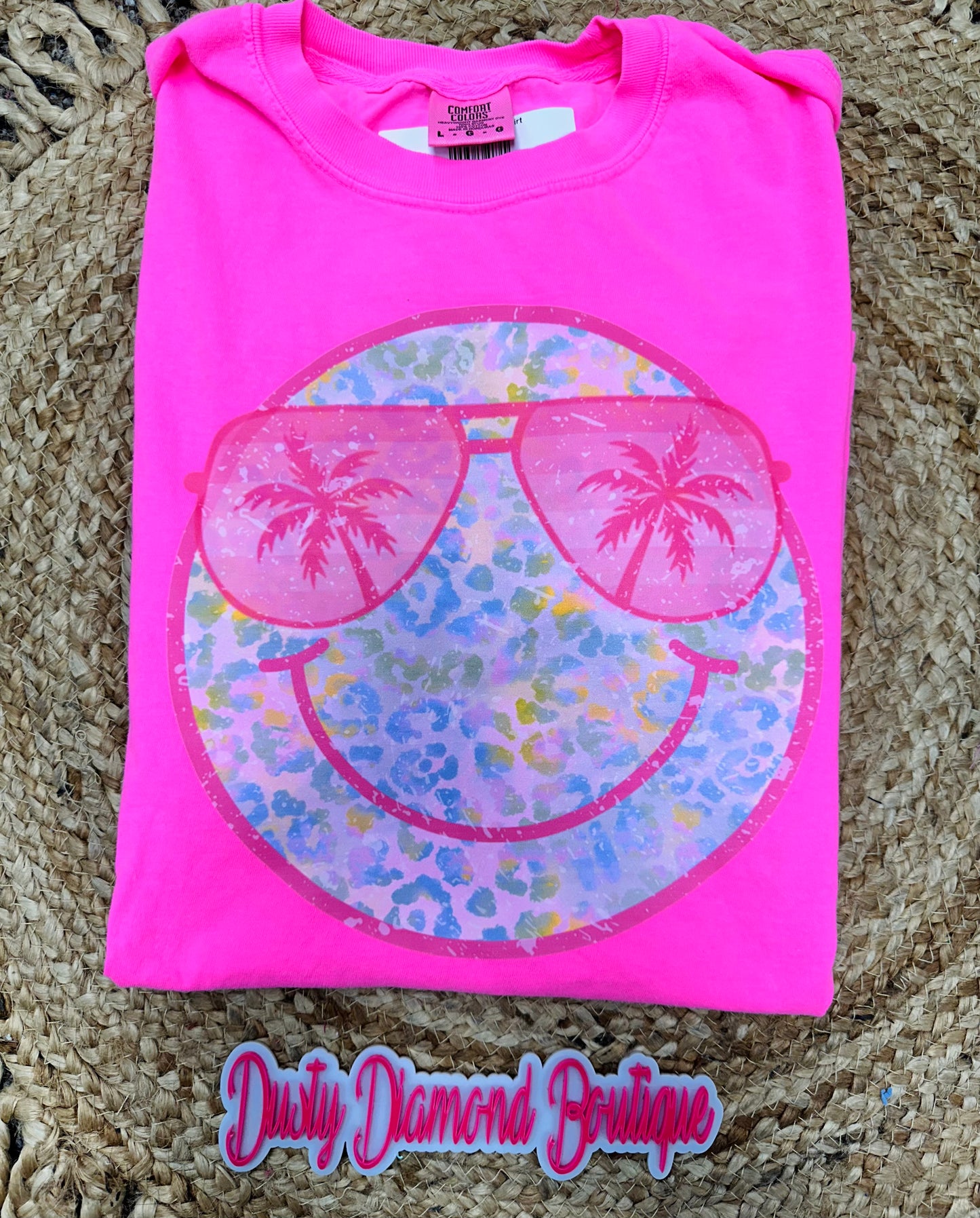 Summer Vibes Smiley Comfort Colors Tee