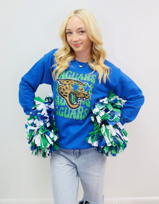 Jaguar Faux Sequin Sweatshirt