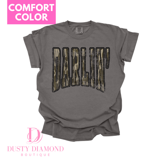 Darlin Camo Comfort Color Tee