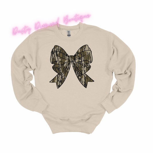 Camo Bow Sweatshirt