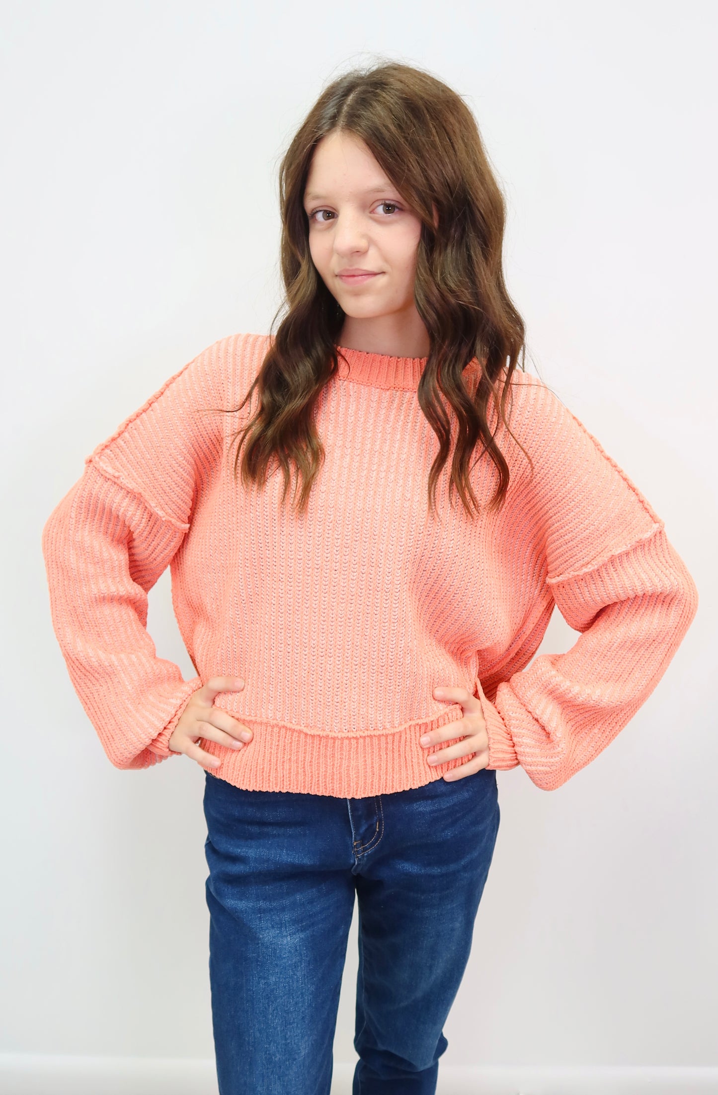 Ribbed Orange Sweater