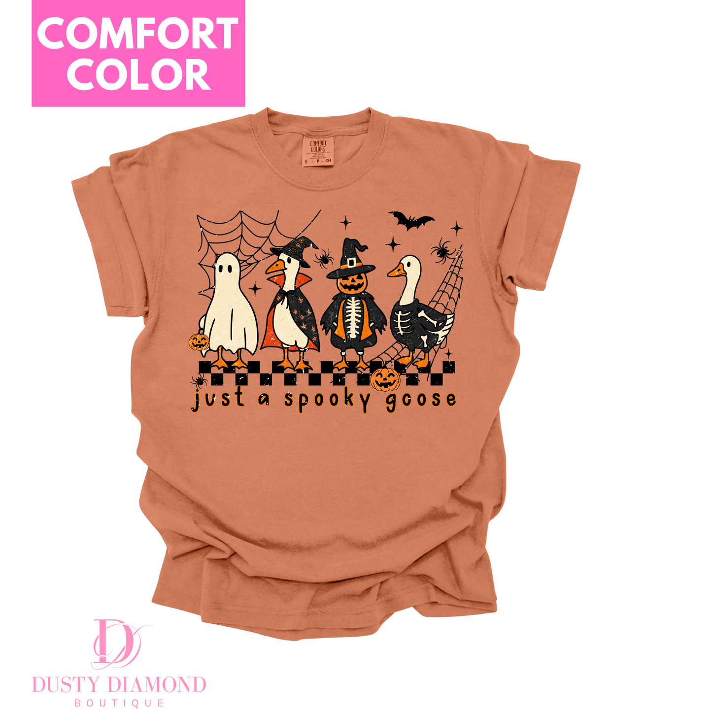 Just a Spooky Goose Comfort Color T-shirt