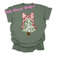 Festive Green Coquette Christmas Tree Comfort Color T shirt