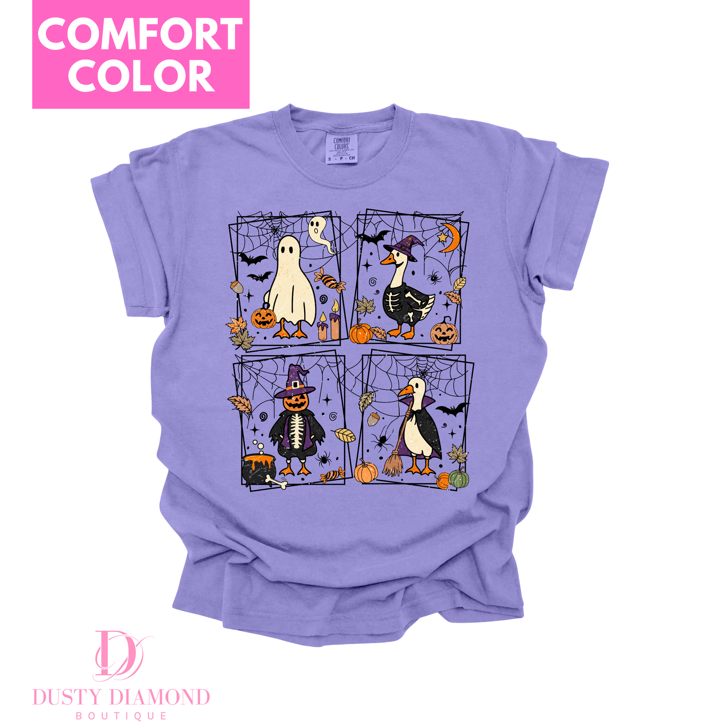 Spooky Goose Collage Comfort Color T-shirt