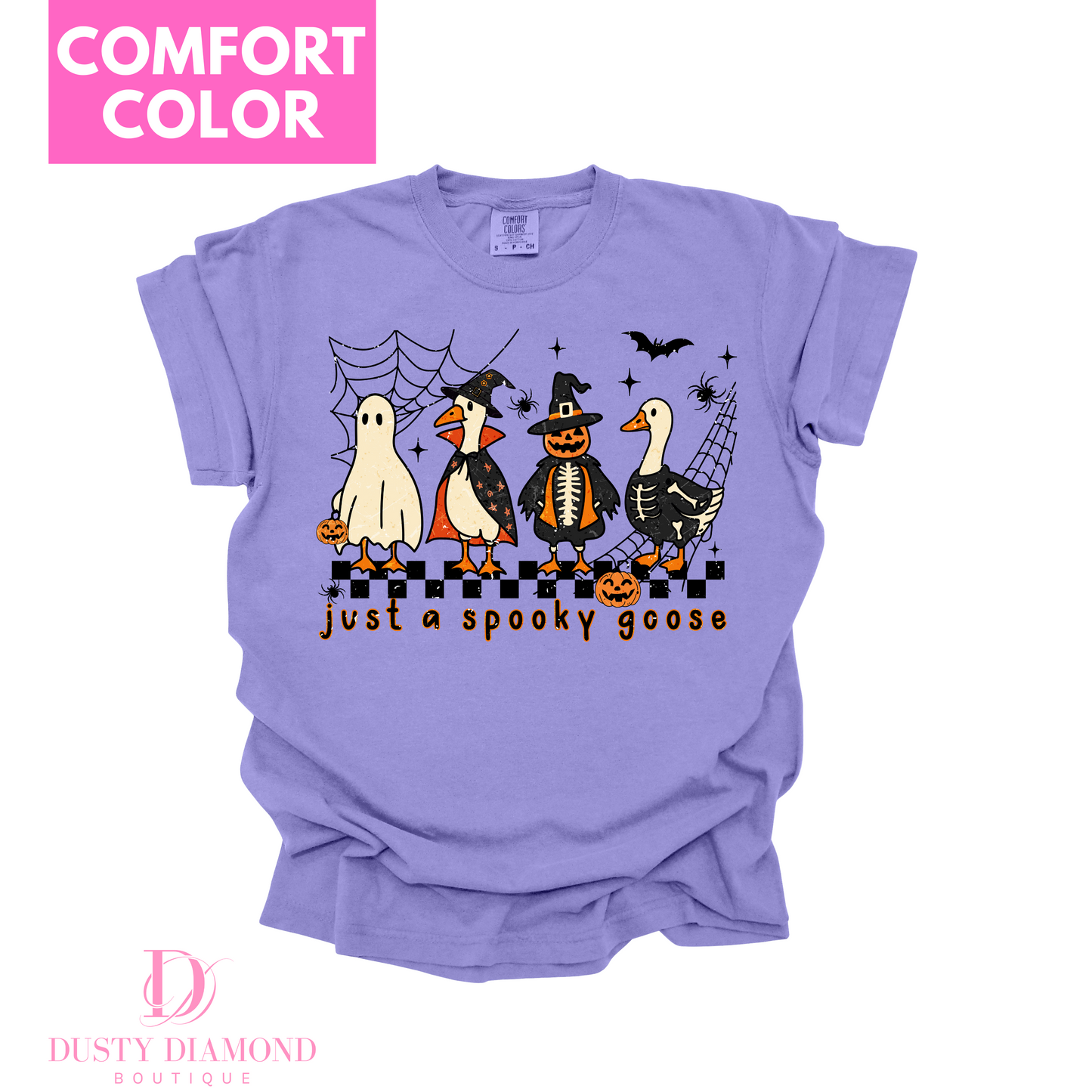 Just a Spooky Goose Comfort Color T-shirt