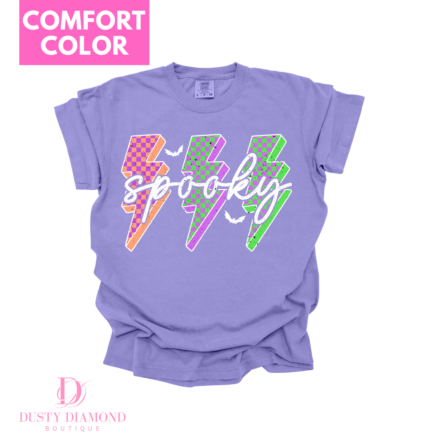Spooky Lightning Bolt Comfort Color T-shirt