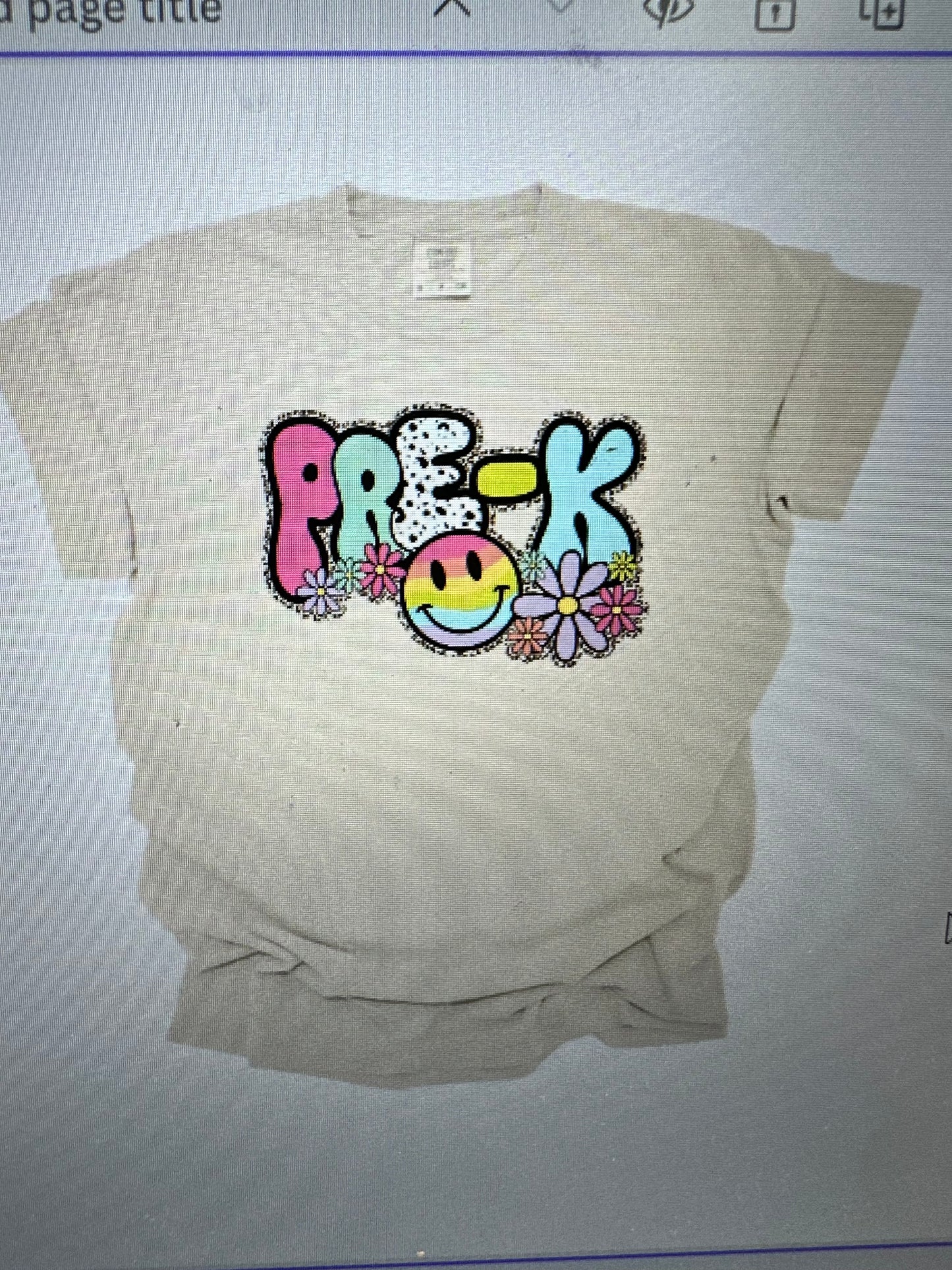 Pre K T shirt