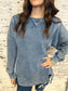 Slate Blue Acid Wash Sweatshirt