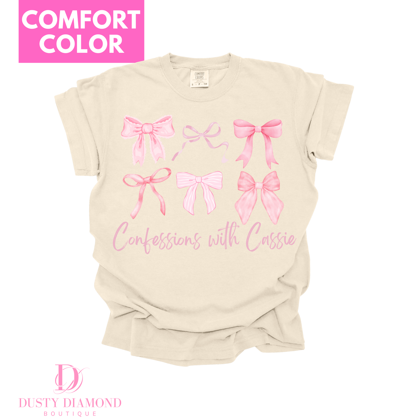 Confessions with Cassie Comfort Color T-shirt - Cassie Merch
