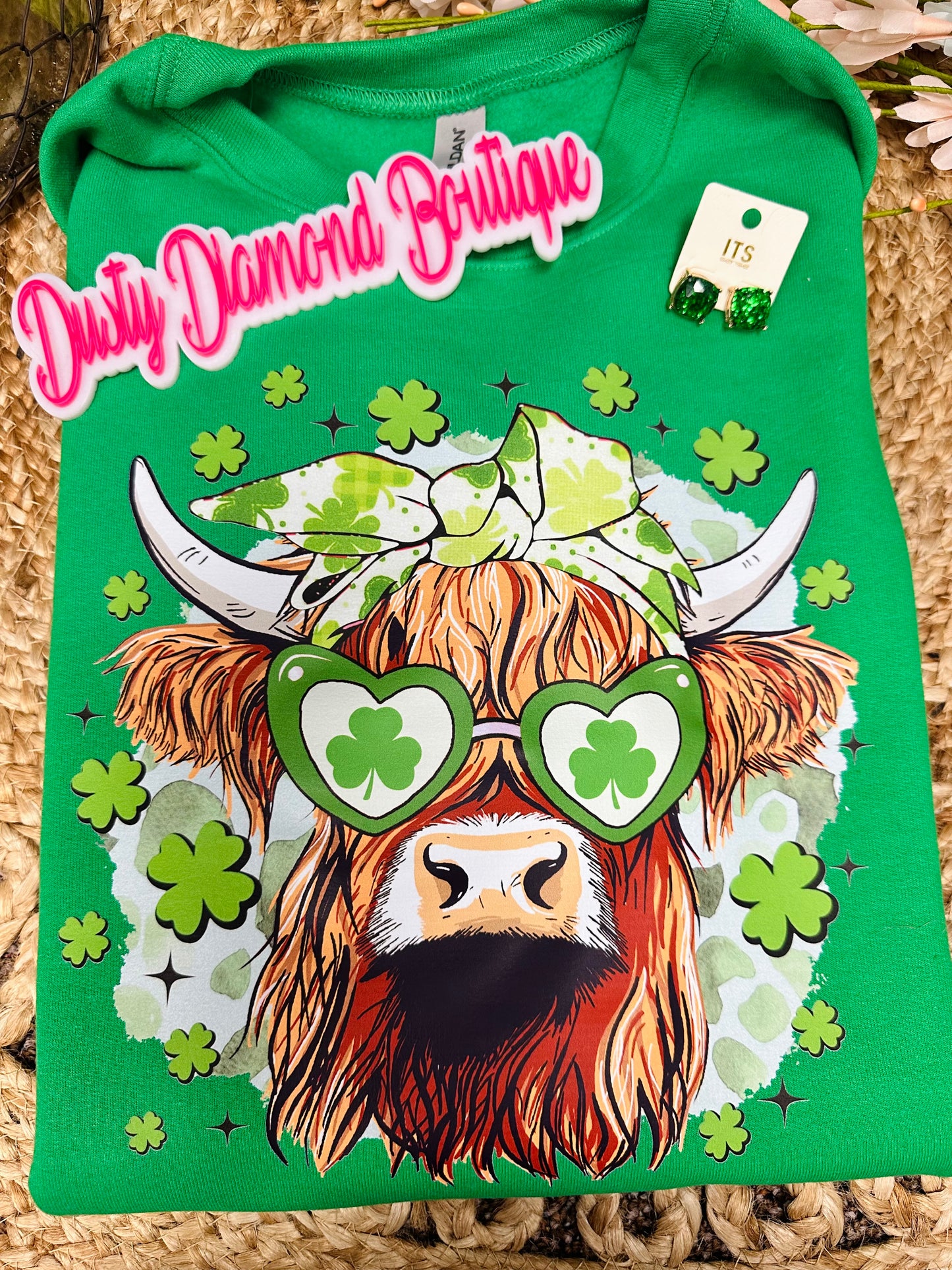 Cow Shamrock Sweatshirt