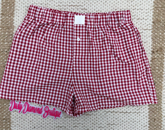 Cherry Picnic Plaid Shorts