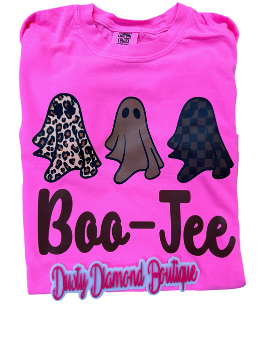 Boo-Jee Cheetah Ghost Comfort Colors Tee