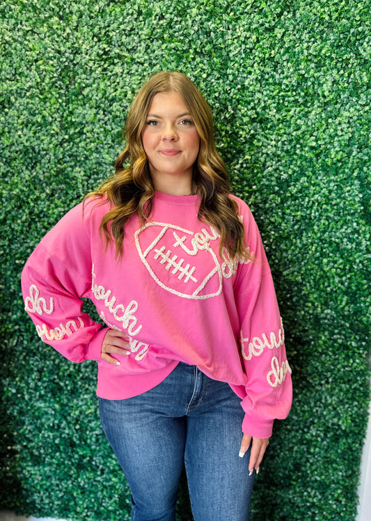 Pink Touchdown Sweatshirt