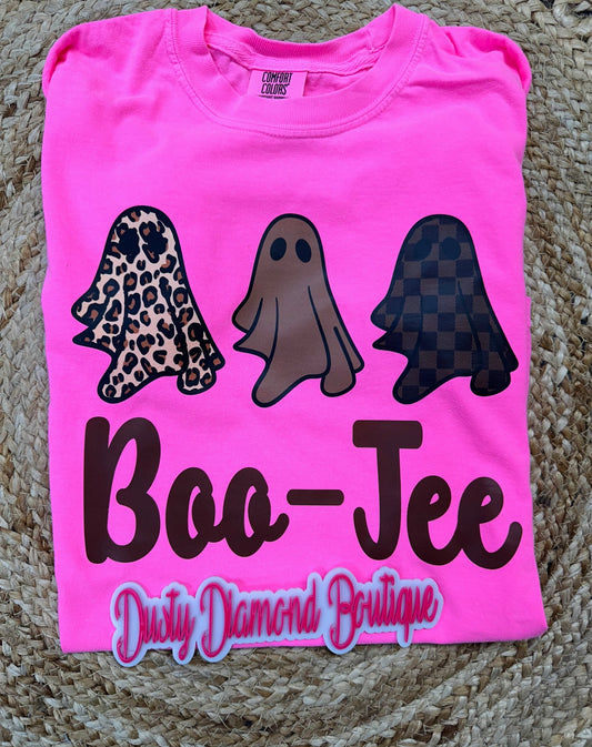 Boo-Jee Cheetah Ghost Comfort Colors Tee