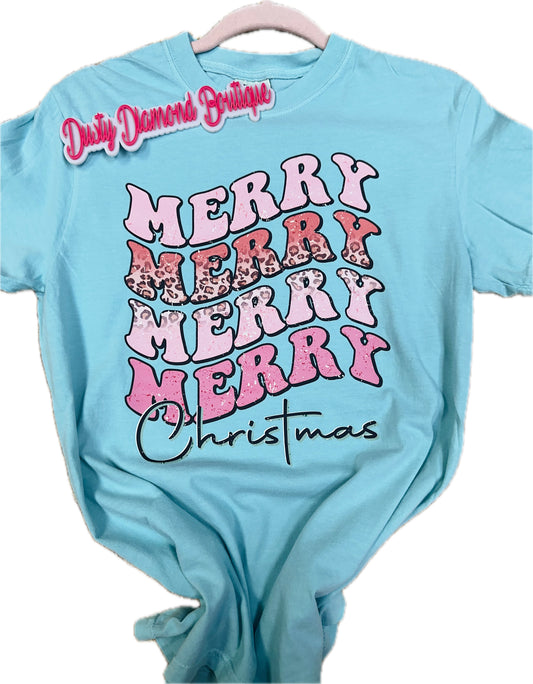 Merry Merry Christmas Comfort Color T shirt