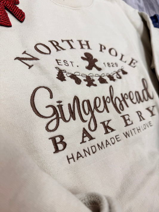 Gingerbread Bakery Embroidered Sweatshirt