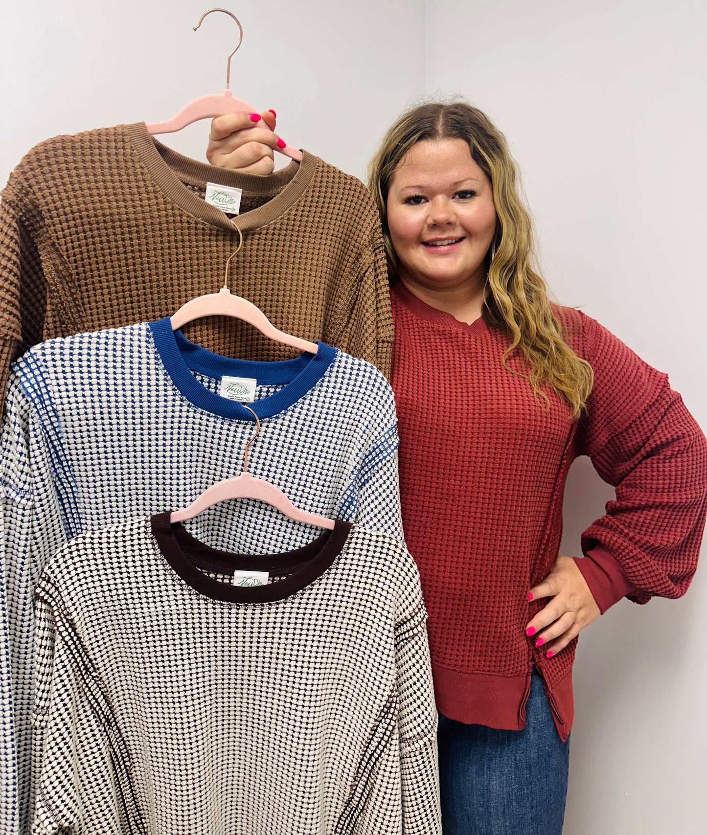 Autumn Comfort Waffle Sweater