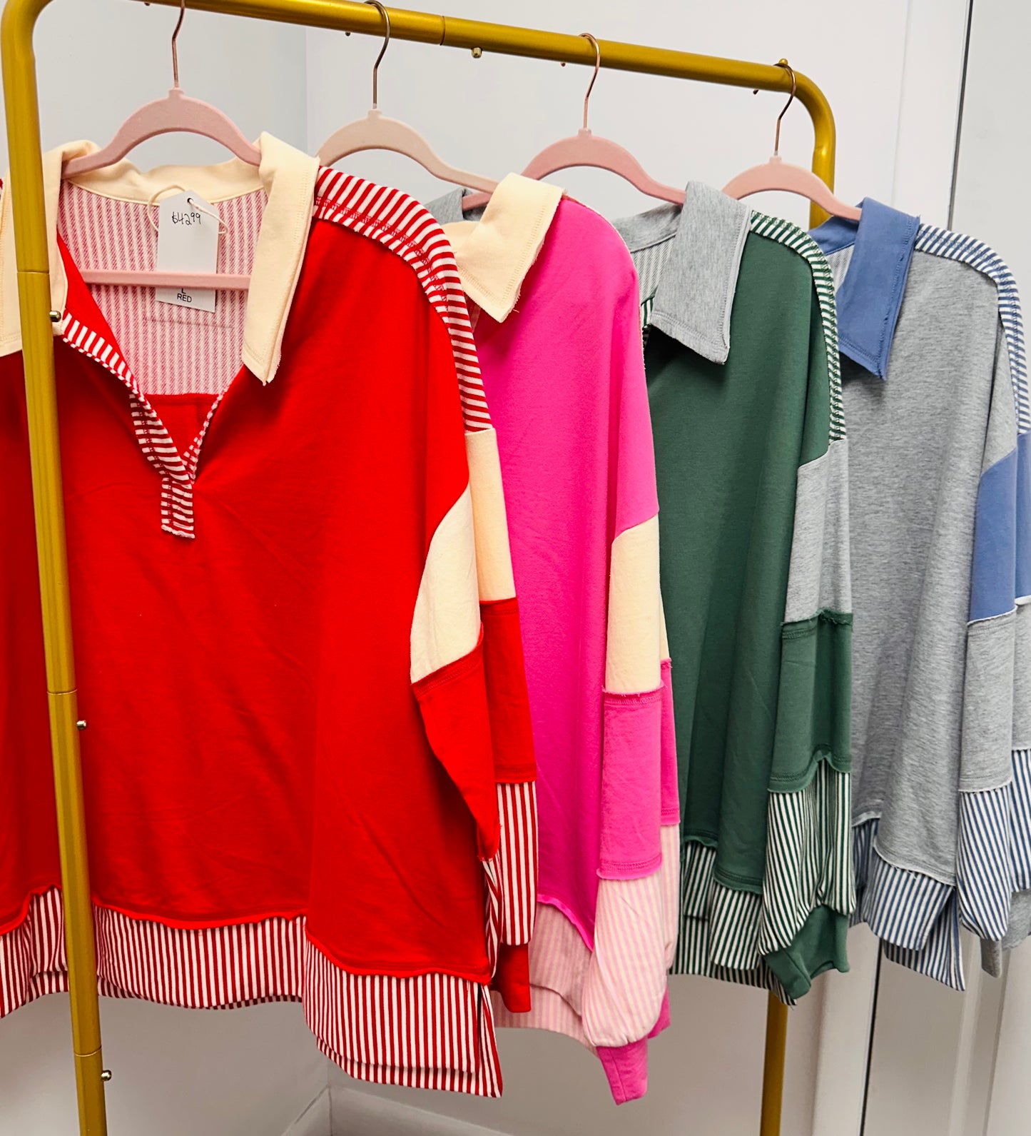 Pretty in Prep Color Block Pullover