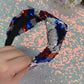 Red White Blue sequin Headband