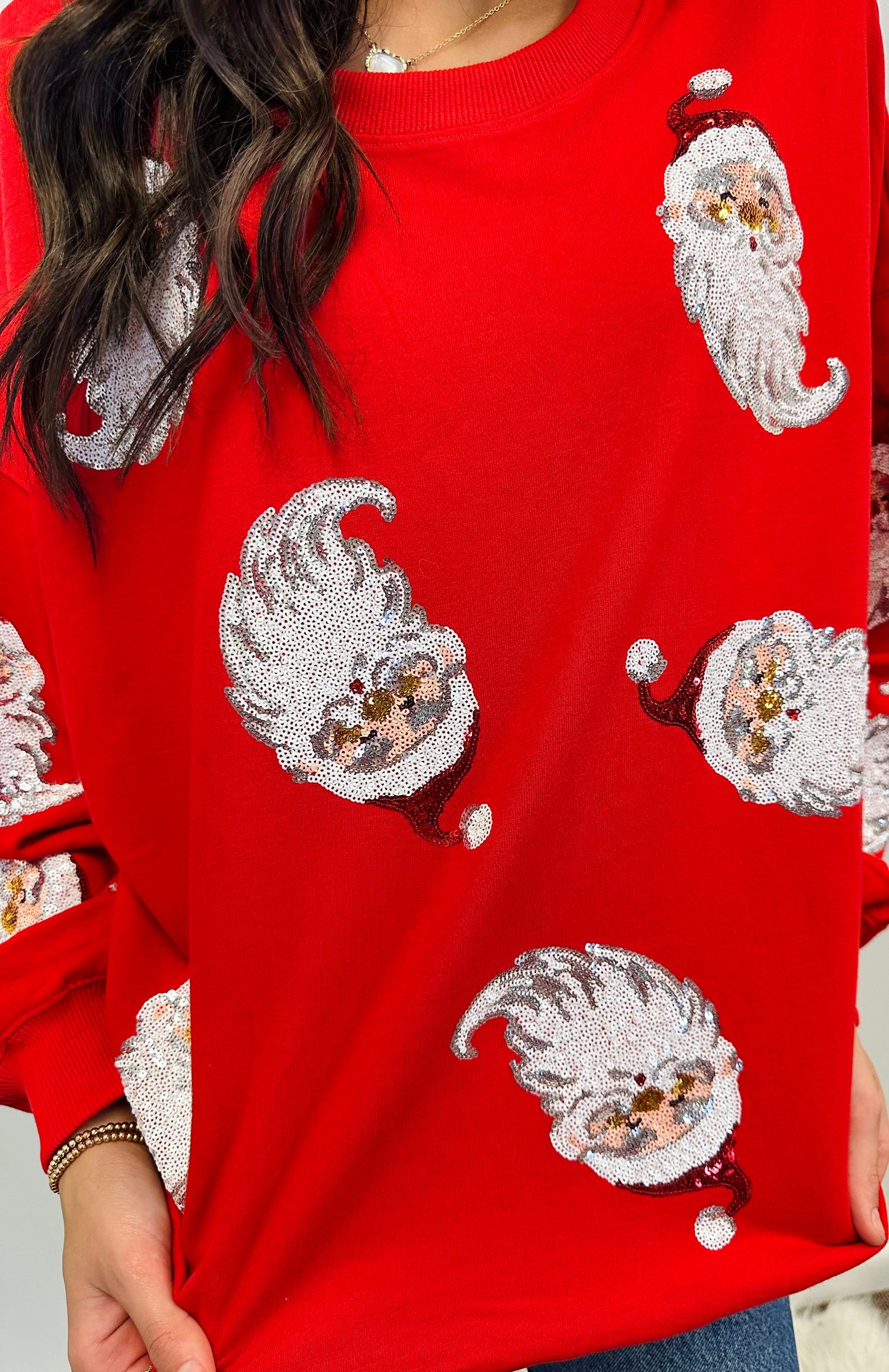 Santa Sequin Sweatshirt