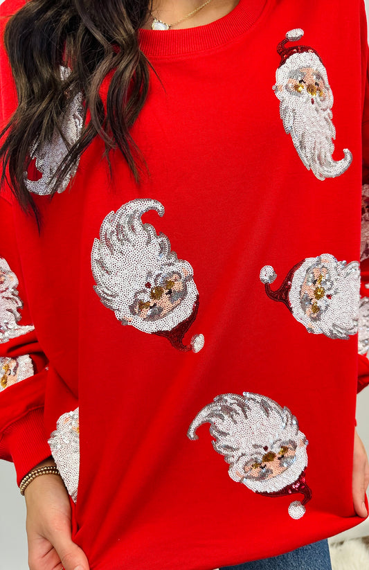 Santa Sequin Sweatshirt