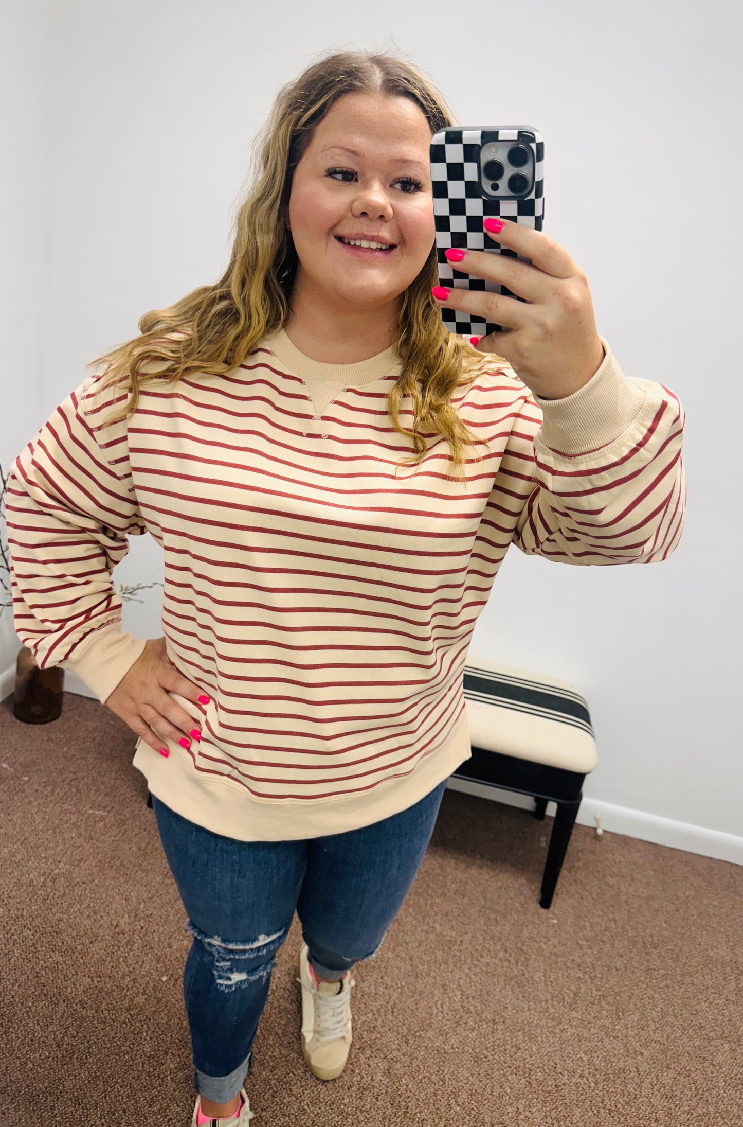 Rustic Striped Pullover